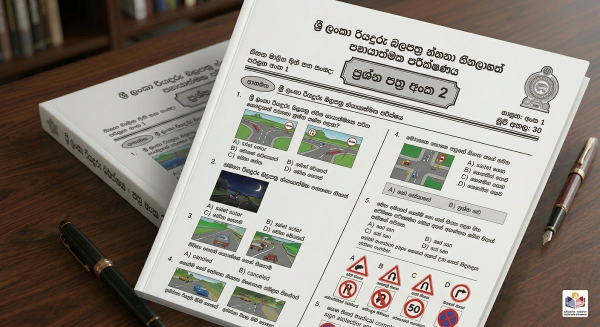 Driving Licence Exam Paper 2 Sri Lanka | රිය පැදවීම් විභාග ප්‍රශ්න පත්‍රය 2