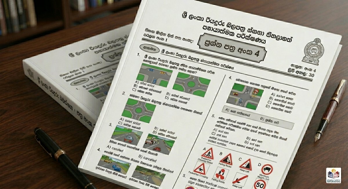 Driving Licence Exam Paper 4 Sri Lanka | රිය පැදවීම් විභාග ප්‍රශ්න පත්‍රය 4
